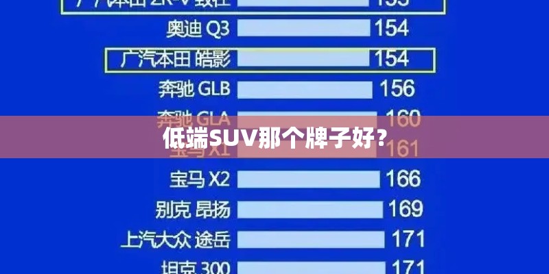 低端SUV那个牌子好？