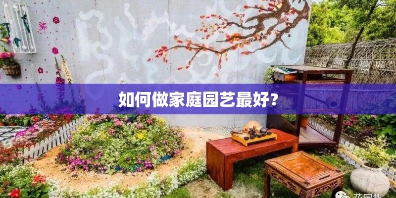 如何做家庭园艺最好？