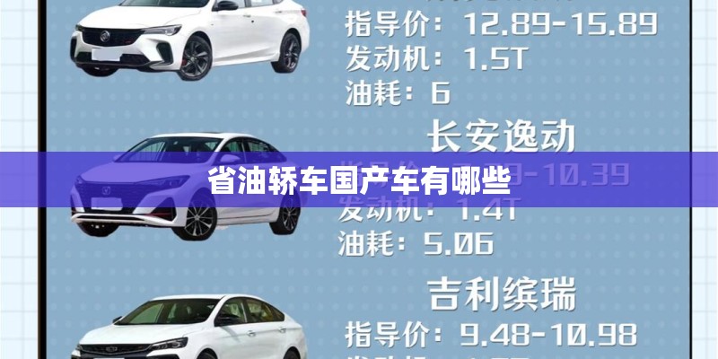 省油轿车国产车有哪些