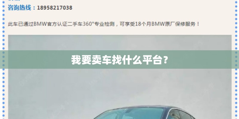 我要卖车找什么平台？
