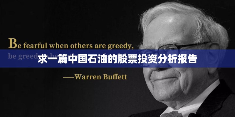 求一篇中国石油的股票投资分析报告