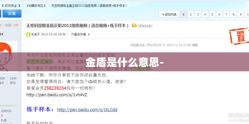 金盾是什么意思-