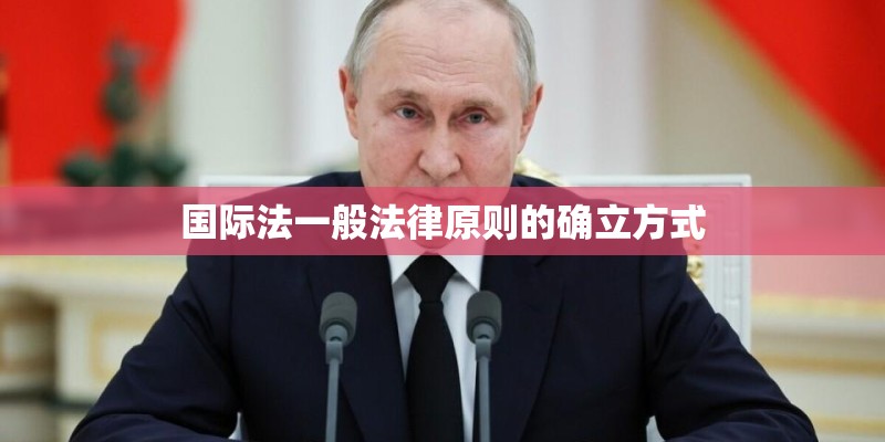 国际法一般法律原则的确立方式