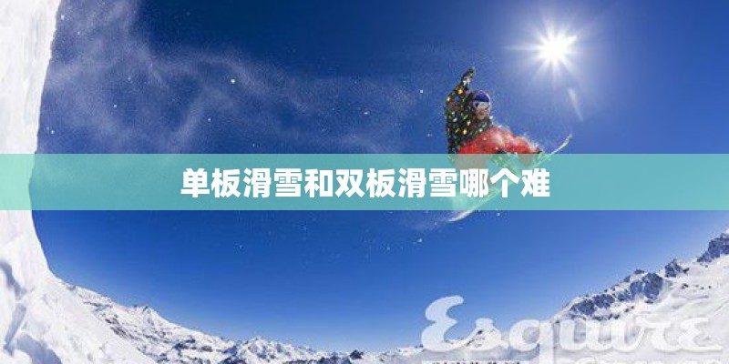 单板滑雪和双板滑雪哪个难