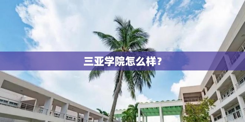 三亚学院怎么样？