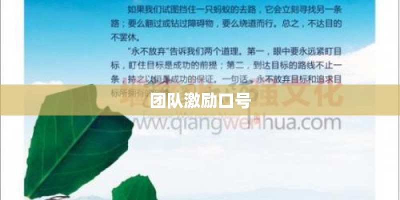 团队激励口号