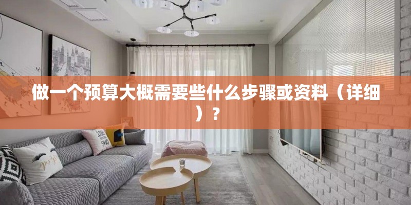 做一个预算大概需要些什么步骤或资料（详细）？