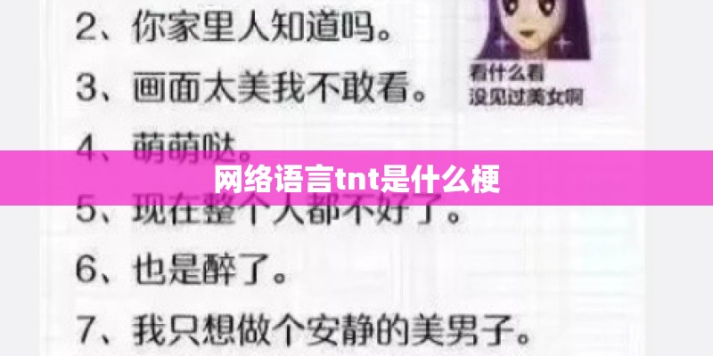 网络语言tnt是什么梗