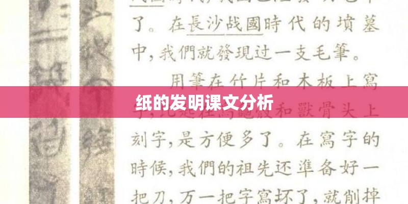 纸的发明课文分析