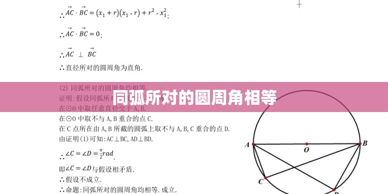 同弧所对的圆周角相等