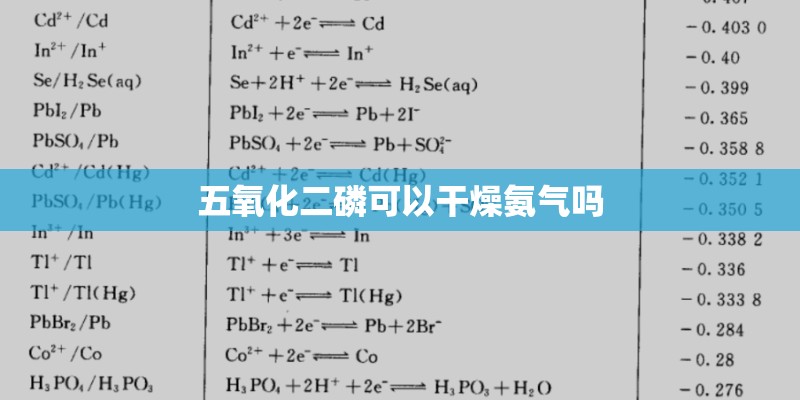 五氧化二磷可以干燥氨气吗