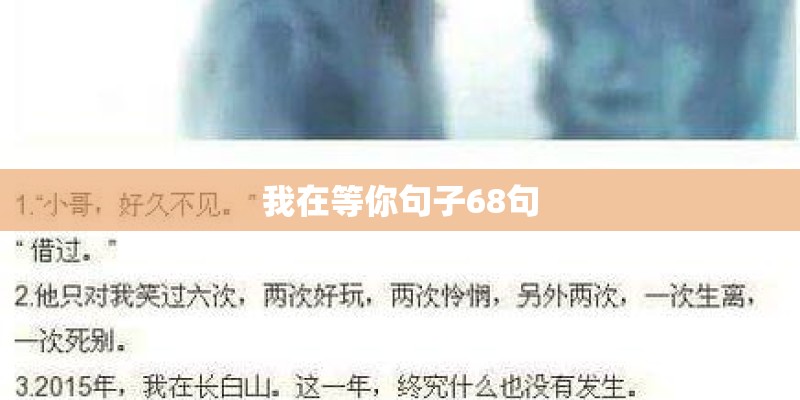 我在等你句子68句