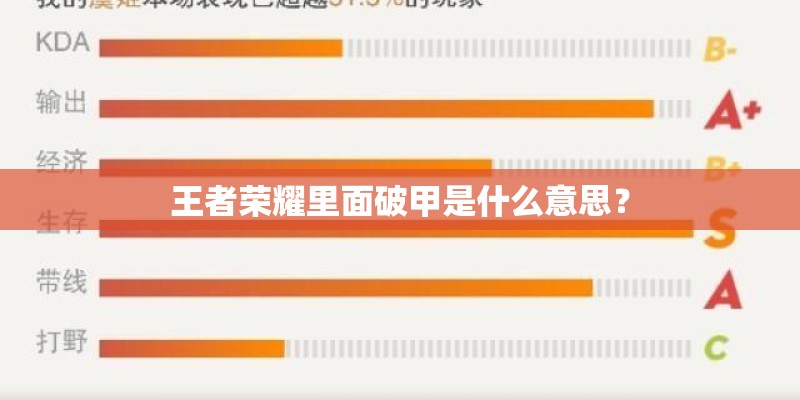 王者荣耀里面破甲是什么意思？