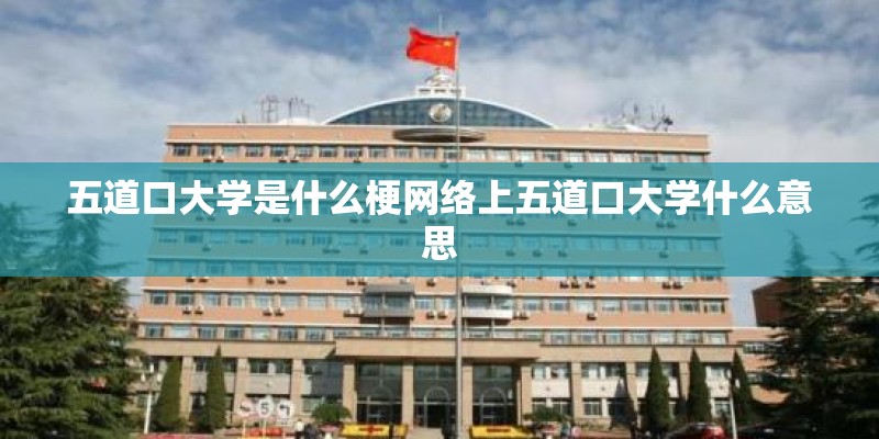 五道口大学是什么梗网络上五道口大学什么意思