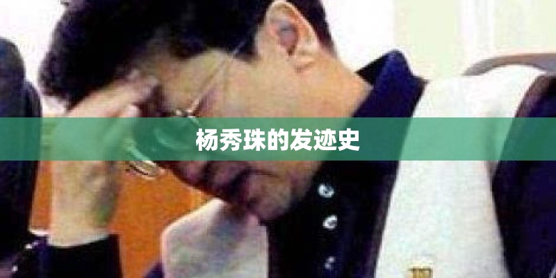 杨秀珠的发迹史
