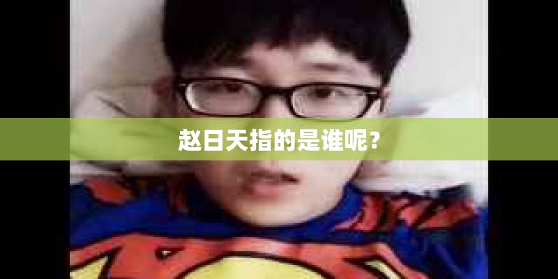 赵日天指的是谁呢？