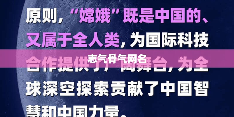 志气骨气网名