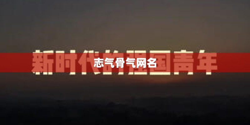志气骨气网名