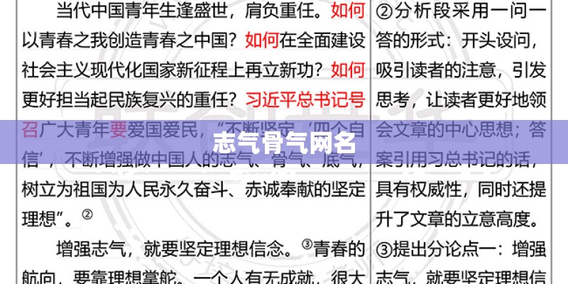 志气骨气网名
