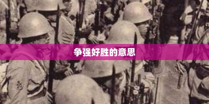 争强好胜的意思