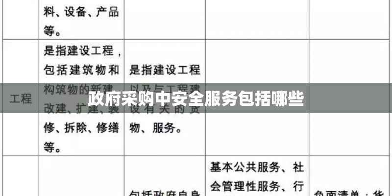 政府采购中安全服务包括哪些