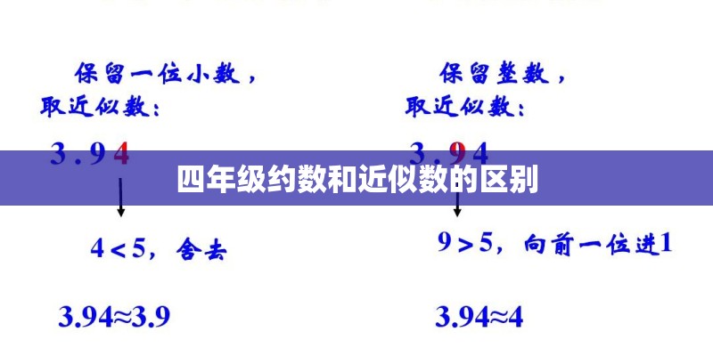 四年级约数和近似数的区别