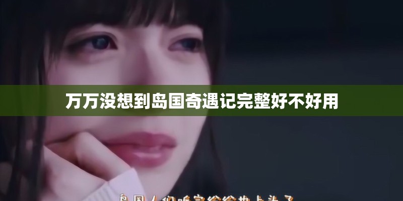 万万没想到岛国奇遇记完整好不好用