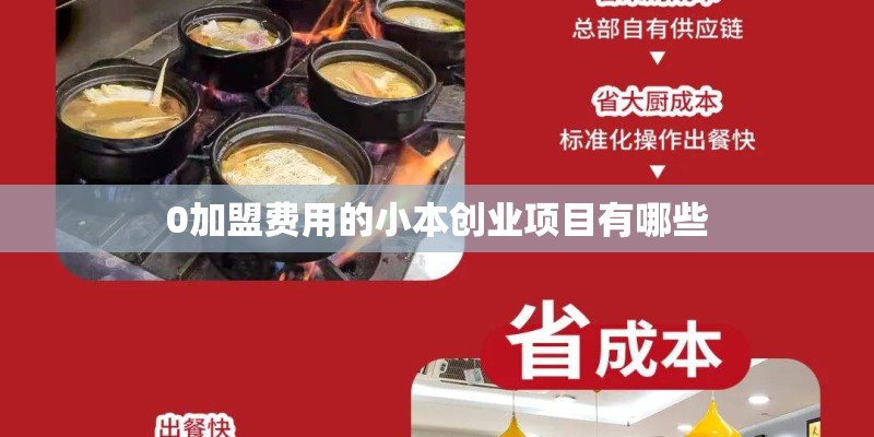 0加盟费用的小本创业项目有哪些
