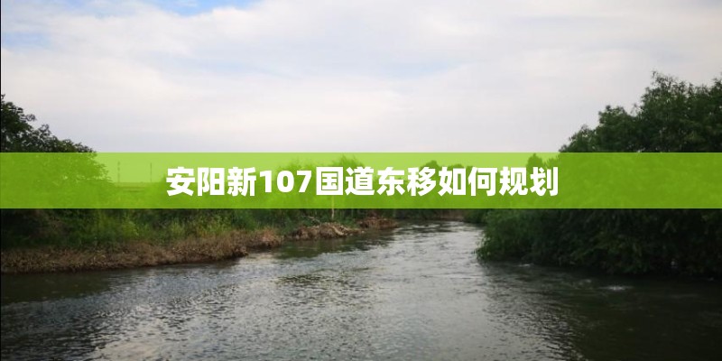 安阳新107国道东移如何规划