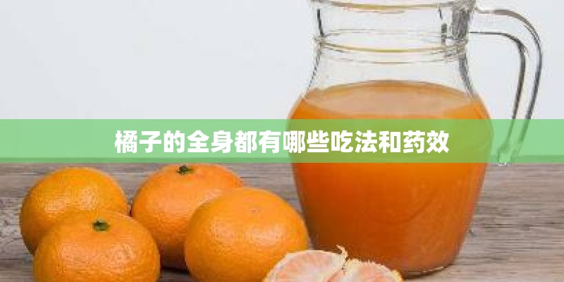 橘子的全身都有哪些吃法和药效