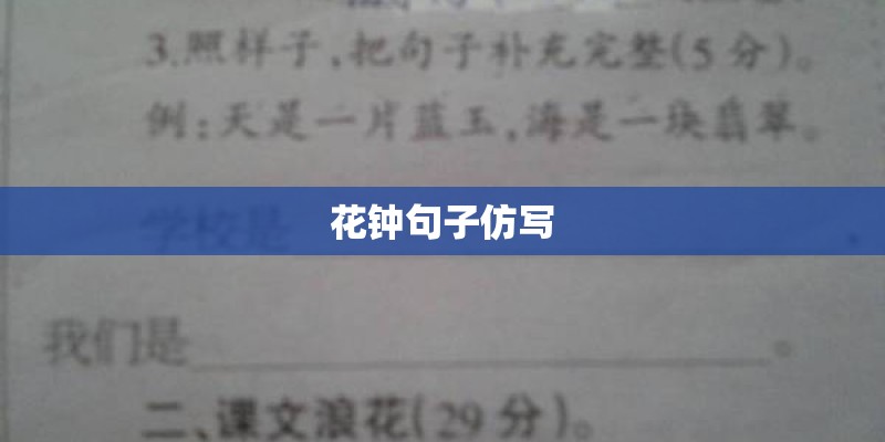 花钟句子仿写