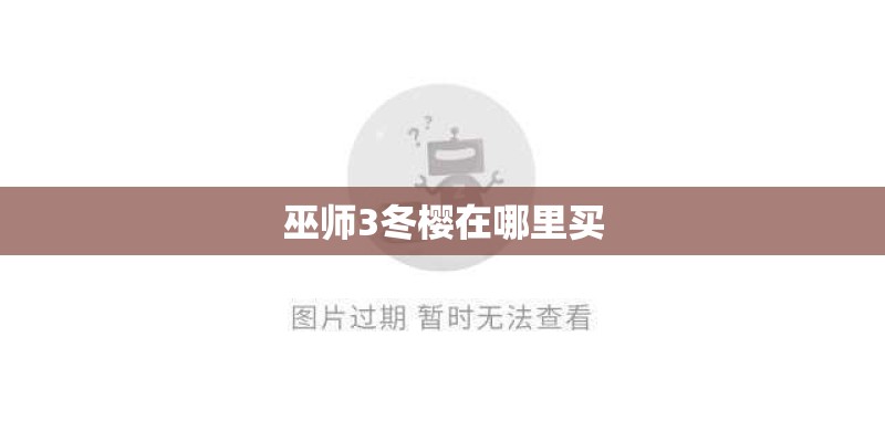 巫师3冬樱在哪里买