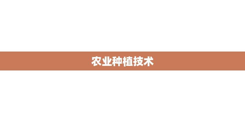 农业种植技术