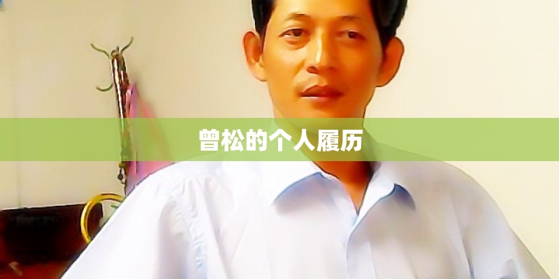 曾松的个人履历