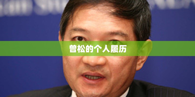 曾松的个人履历